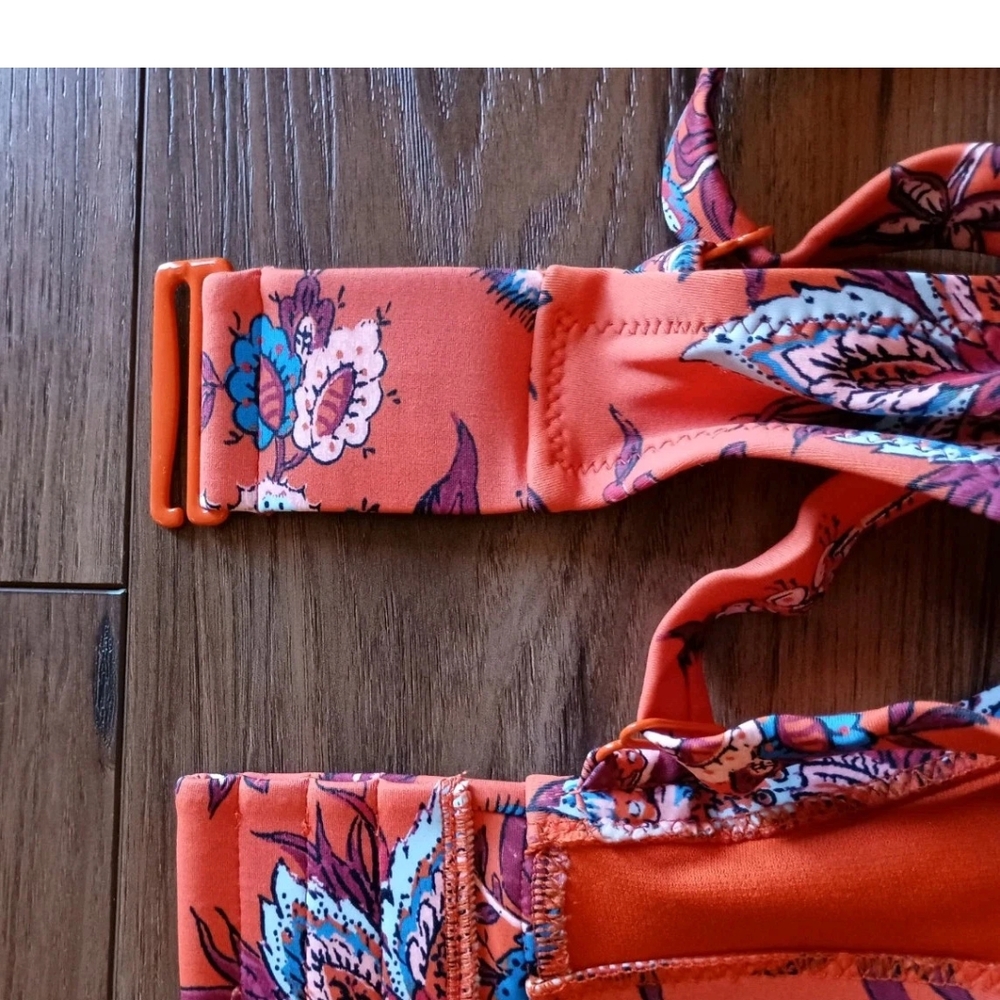 RHODE X Target Orange Floral Boho Bikini Swimwear - Picture 14 of 16